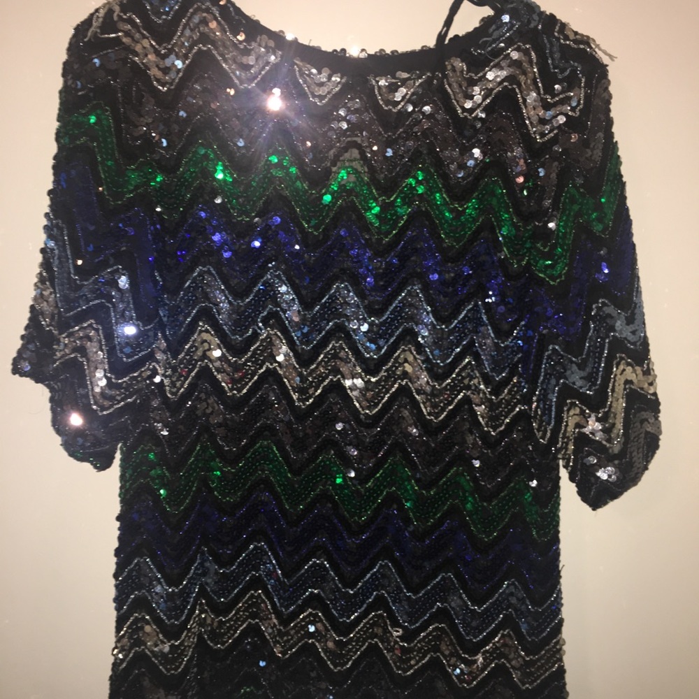 Vintage Women's Sequin Top